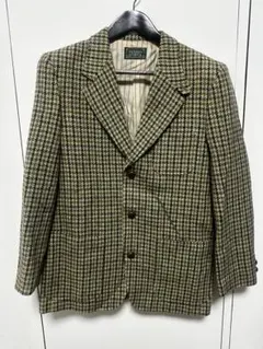 NEWYORKER グリーン系チェック テーラードジャケット
