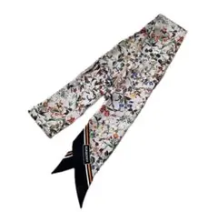 BURBERRYバーバリー リバーシブル スキニースカーフ ノバチェック×花柄