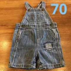 ☆baby gap ☆デニムオーバーオール☆70サイズ☆刺繍☆男女兼用