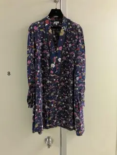 〓KENZO〓 SILKクレープ 和風レトロ花柄 ワンピースのサムネイル