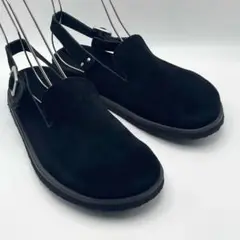 キャナルジーン mojo フラットサンダル M スエード バックベルト 黒