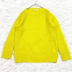PLST プラステ ニットセーター M イエロー おしゃれ きれいめ 上品