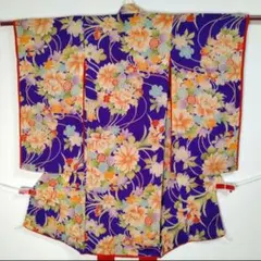 七五三　３歳　女の子　アンティーク　着物　正絹　ひな祭り　女児　三才　お正月