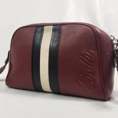 BALLY バリー ショルダーバッグ amoeba ロゴ型押し 斜めかけ レザー