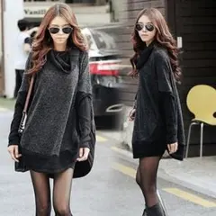 セール中！ワンピース ドルマンワンピ 長袖 トップス  ざっくり ニット