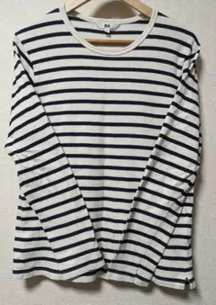 UNIQLO　 ボーダーカットソー 白✕黒