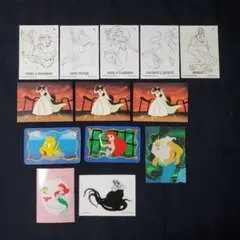 ディズニー リトル・マーメイド トレーディングカード ステッカー 13枚