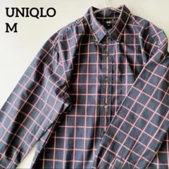 ユニクロ チェックボタンダウンチェックシャツ コットン100%