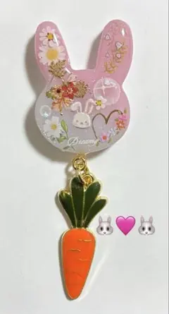 再販不可。うさぎ♡お花レジンヘアゴムブローチ - メルカリ