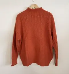 studio CLIP オレンジ ハイネックニット