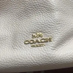 COACH ホワイトレザー トートバッグ