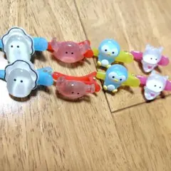 つぶらな瞳の仲間達　ミニヘアクリップ