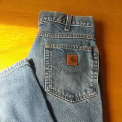 Carhartt 36×32 ワイド　ブルーデニム　ジーンズ メキシコ製