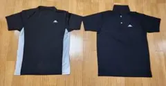 Kappa（カッパ）黒 半袖ポロシャツ/スポーツTシャツ2点セット Lのサムネイル