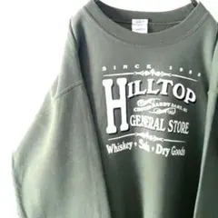 HILLTOP GENERAL STORE スウェット カーキ グリーン古着