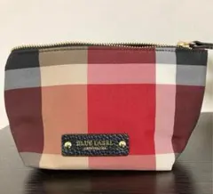 BLUE LABEL CRESTBRIDGE ポーチ　赤チェック　ブルーレーベル