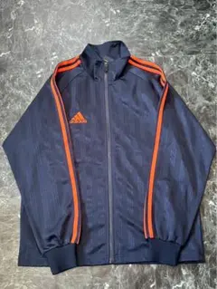 adidas ネイビーオレンジ ジャージジャケット❗️新年セール❗️