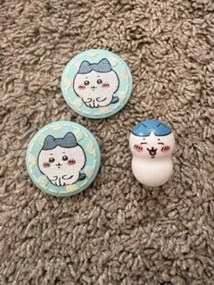 ちいかわ ハチワレ 刺繍缶バッジ フィギュア セット