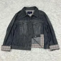 美品 バーバリーロンドン デニム ジャケット 大きいサイズ ノバチェック 13 美品✨バーバリーロンドン デニムジャケット ノバチェック