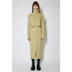 MOUSSY LAYERED CAPE ニットドレス