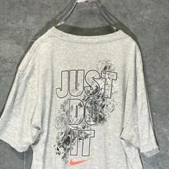 【ナイキ】バックプリント グレー XL ゆるだぼ ビッグプリント