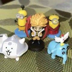 【5点お得セット•早い者勝ち】ねこファイター　ホークス　しんちゃん　ミニオン