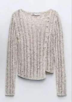 ZARA アシメントリーオープンニット