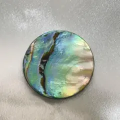 【35】ヴィンテージシェルブローチ　ラウンド　シンプル