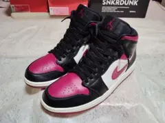 ・NIKE【 29.5 】 エアジョーダン1 ミッド ブラック/レッド/ホワイト
