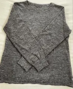 グレー 長袖ニット 日本製