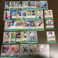 ONE PIECE カードゲーム　緑デッキパーツ　36種類　クロ