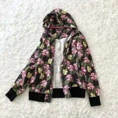 clash ahead フラワープリント パーカー Lサイズ フーディ