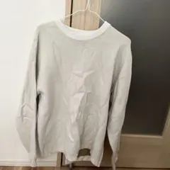 ライトグレー クルーネック トレーナー