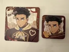 鬼滅の刃　バレンタイン　悲鳴嶼行冥　缶バッジ　コースター