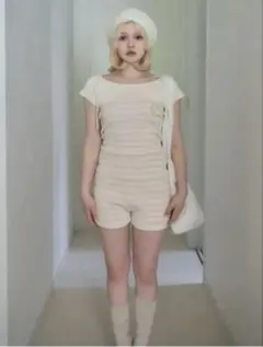 andmary Cotton ribbon tank ivory 新品未使用 - メルカリ