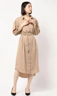 FREE’S MART ベルト付とろみロングシャツワンピース