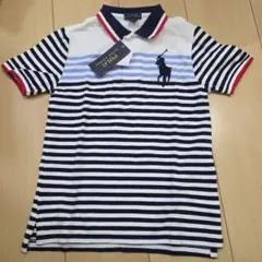 【新品未使用】RALPH LAUREN　ポロシャツ　ボーダー　半袖　ビックポニー