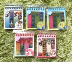 Disney ディズニー　リング付箋　 5冊セット