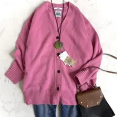 しま様☆【新品】レリューム ハミルトンエアーVネックカーディガン 定価1.3万円