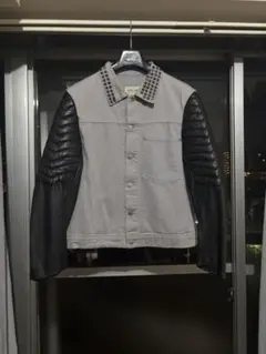 HELMUT LANG 2004 サンプル レザー切替 デニムジャケットのサムネイル