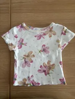 【限定お値下げ】ハッカベイビー　ベビー トップス 花柄 カットソーのサムネイル