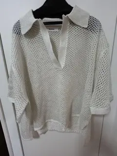 Mystrada♡襟付きメッシュニット