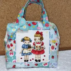 ♡マーガレット & ソフィ パッチワークワイヤーポーチバッグ、お弁当バック