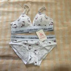 カルバン・クライン calvin klein ブラ下着ピンクkity上下セットM