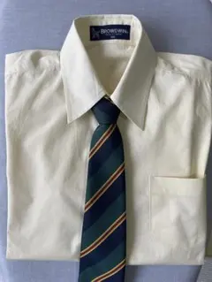 BROWNDWIN イエロー長袖シャツ ネクタイセット 140卒園、入学