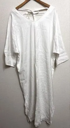 HUG.U ロングシャツ　シャツワンピース　ホワイト