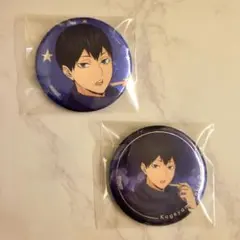 ハイキュー!! コスモワールド ホログラム缶バッジ 影山飛雄 2点