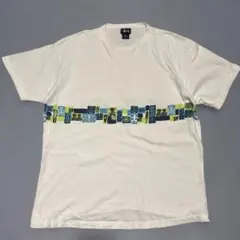90s OLD STUSSY USA製 ボーダープリト　紺タグ　希少　usa製