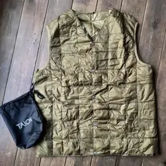 タグなし未使用 TAION ダウンベスト ゴールド キルティング