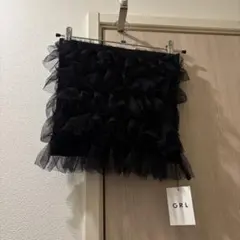 【新品タグ付き】GRL グレイル チュールフリルベアトップ ビスチェ ブラックのサムネイル